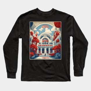 Natural History Museum London United Kingdom Vintage Travel Tourism Poster Long Sleeve T-Shirt